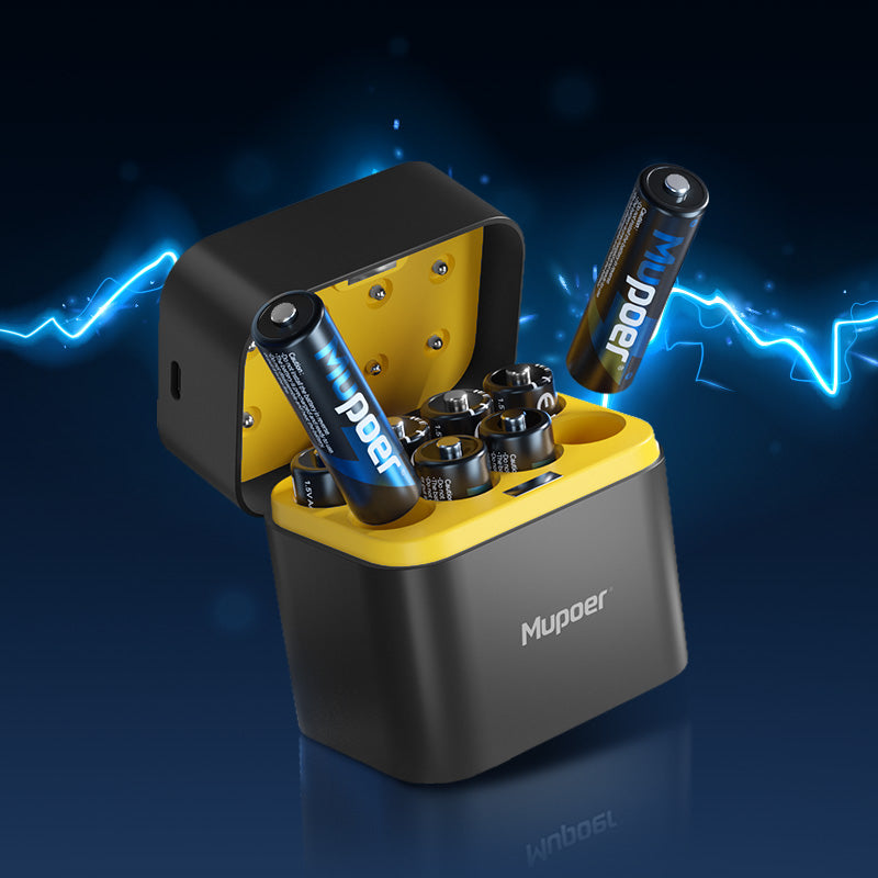 Mupoer® PowerPro AA Li-ion Batteries - 3000mWh 1.5V Rechargeable
