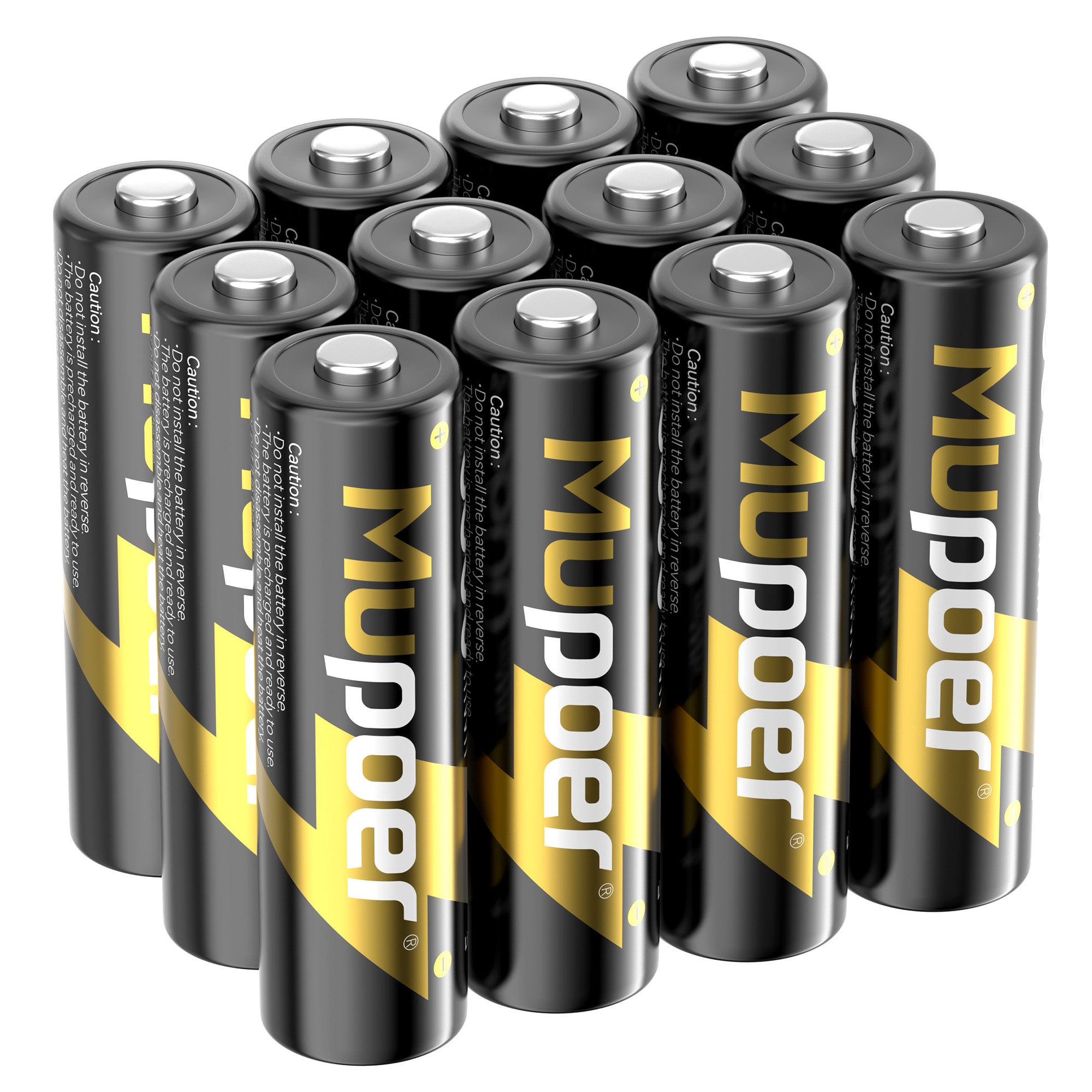Mupoer Rechargeable Lithium-ion AA Batteries-3600mWh, 1.5 V
