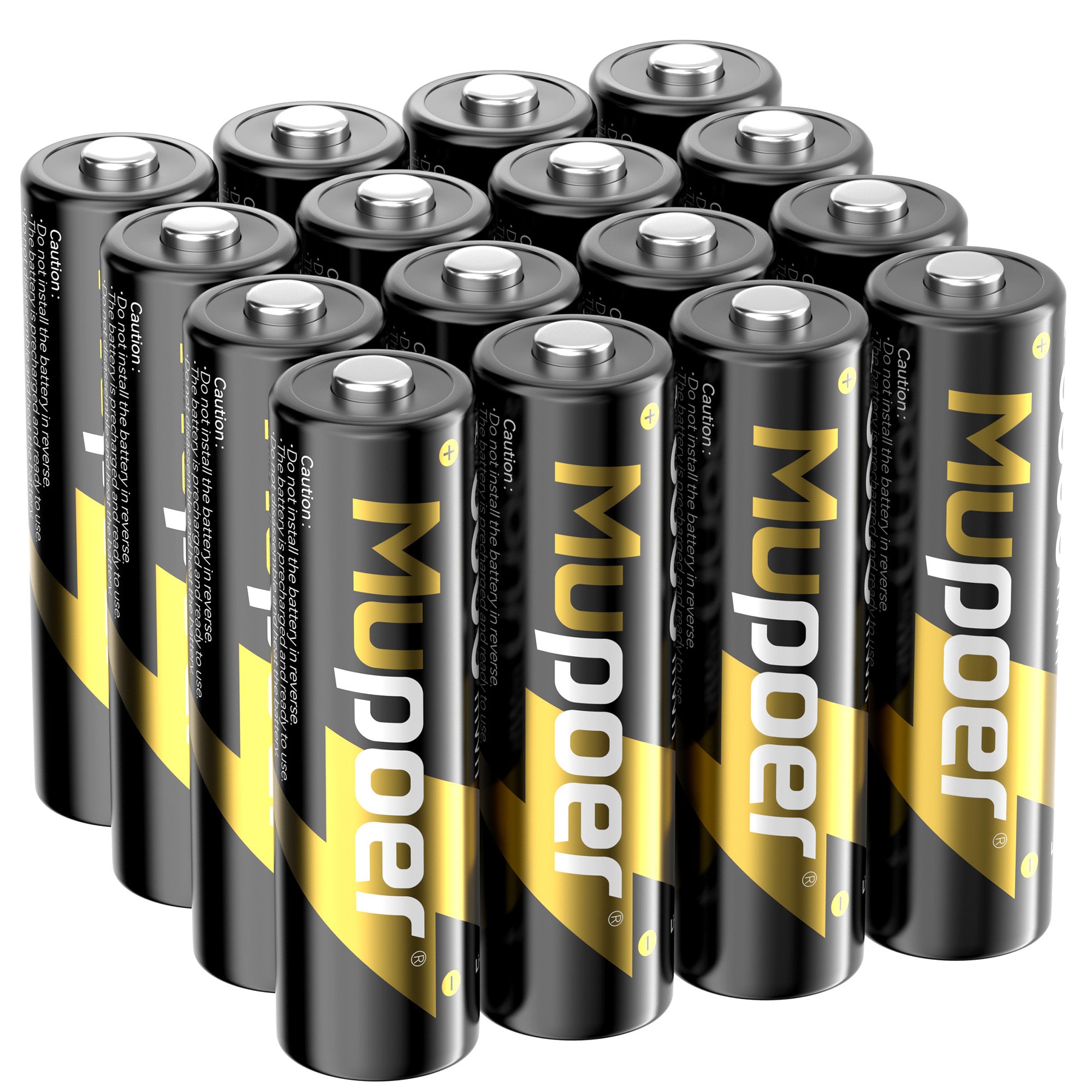 Mupoer Rechargeable Lithium-ion AA Batteries-3600mWh, 1.5 V