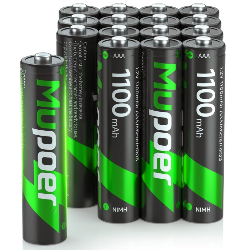 Mupoer® EcoVolt AAA Ni-MH Batteries - 1100mAh 1.2V Rechargeable