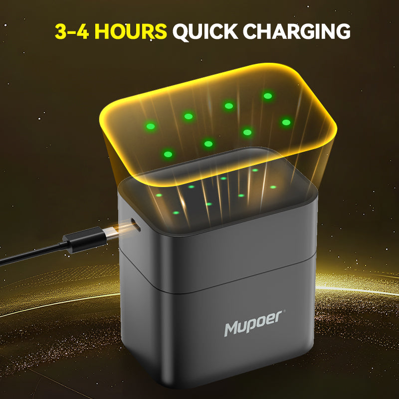 Mupoer® PowerPro AA Li-ion Batteries - 3600mWh 1.5V Rechargeable