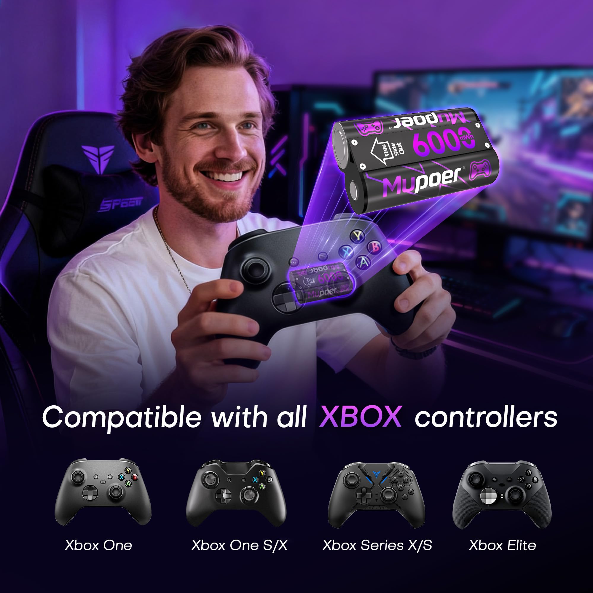 Xbox Controller Battery Pack | Rechargeable Lithium AA Batteries