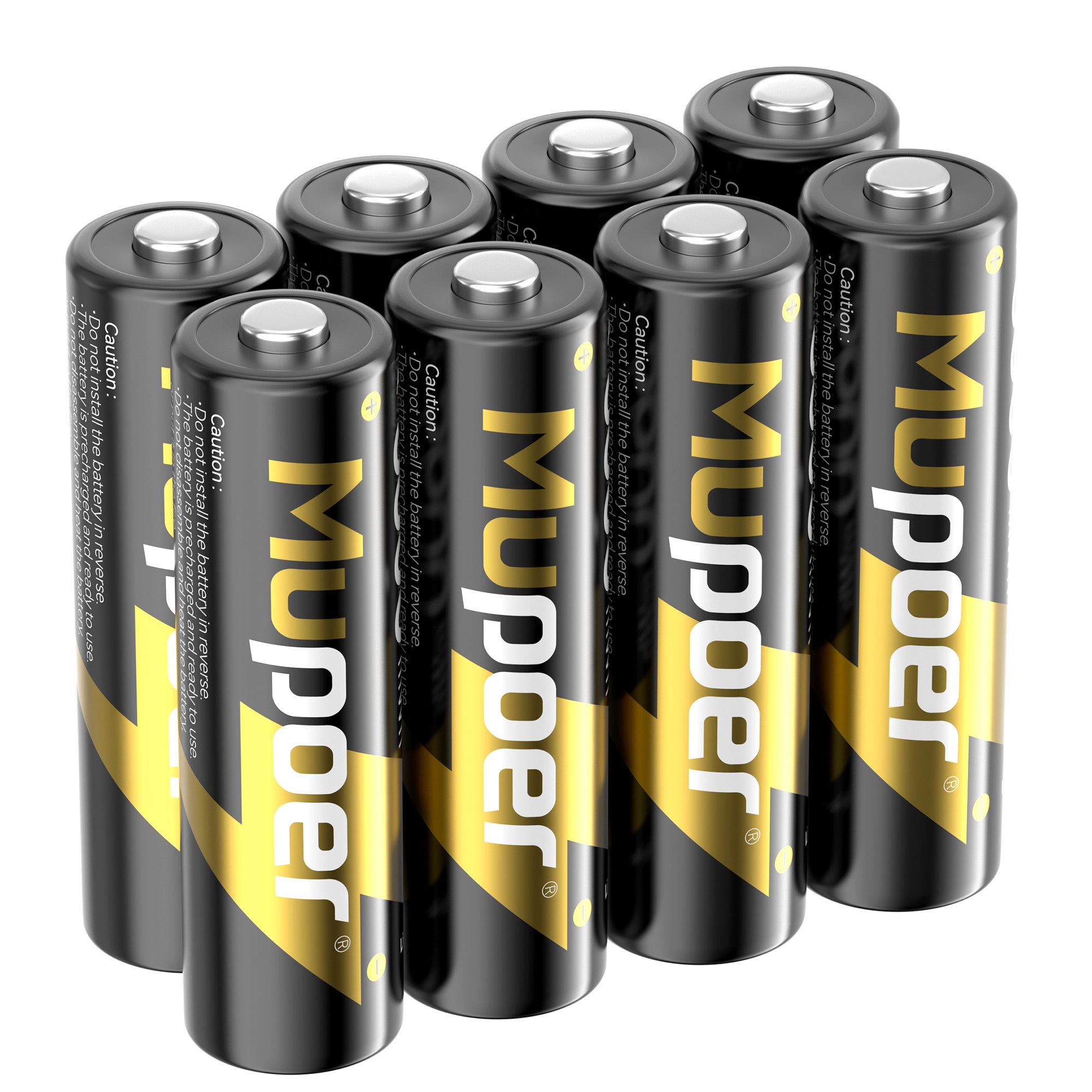 Mupoer Rechargeable Lithium-ion AA Batteries-3600mWh, 1.5 V