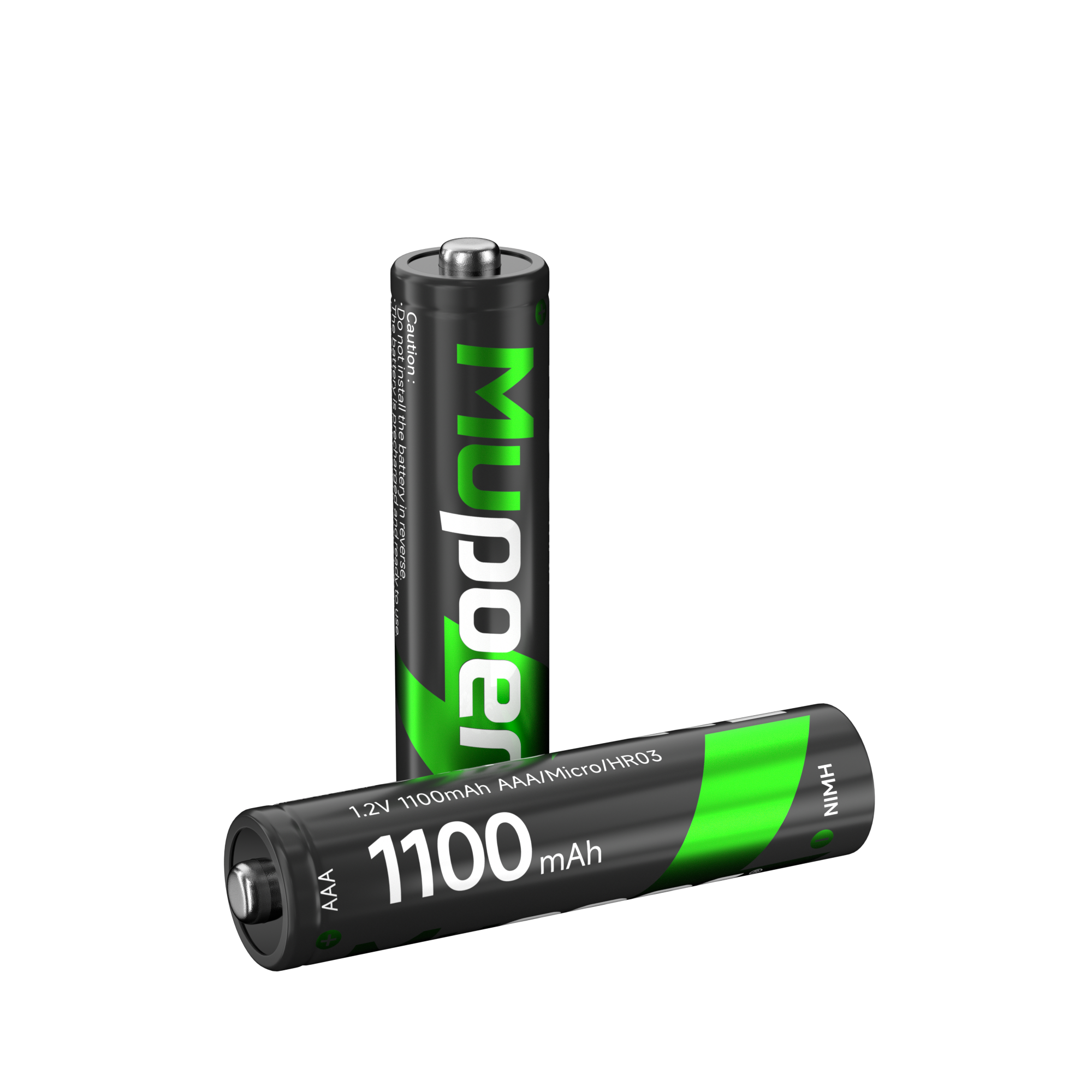 Mupoer® EcoVolt AAA Ni-MH Batteries - 1100mAh 1.2V Rechargeable