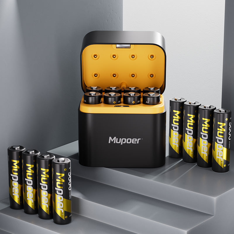 Mupoer® PowerPro AA Li-ion Batteries - 3600mWh 1.5V Rechargeable