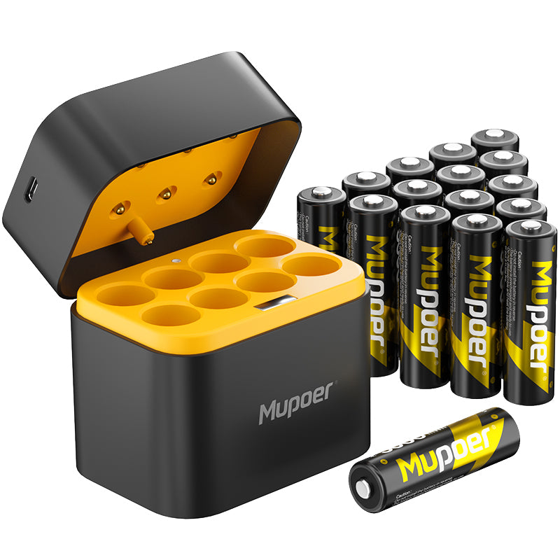 Mupoer® PowerPro AA Li-ion Batteries - 3600mWh 1.5V Rechargeable