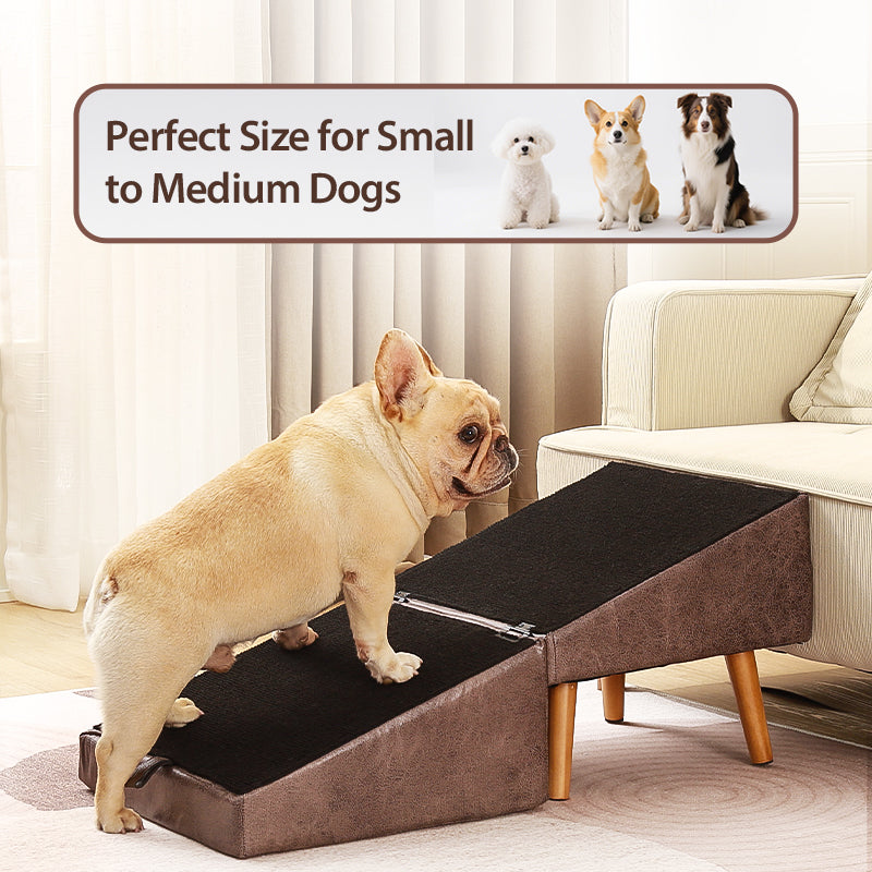 Ziluce® 2-in-1 Dog Ramp & Ottoman – Pet Steps and Footrest for Small & Senior Dogs