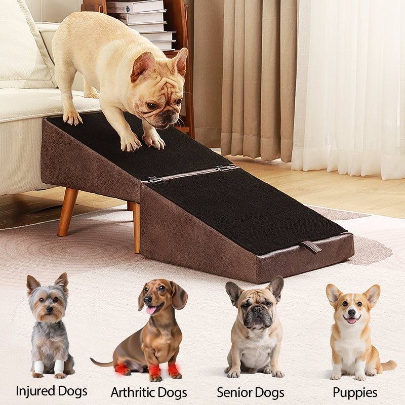 Ziluce® 2-in-1 Dog Ramp & Ottoman – Pet Steps and Footrest for Small & Senior Dogs